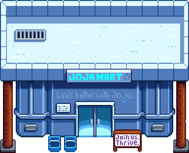 JojaMart or Community Center: What’s Better for Stardew Valley? 2 JojaMart or Community Center: What’s Better for Stardew Valley?JojaMart storefront in Stardew Valley, showcasing the corporate alternative to the Community Center, offering fast town upgrades in exchange for gold.